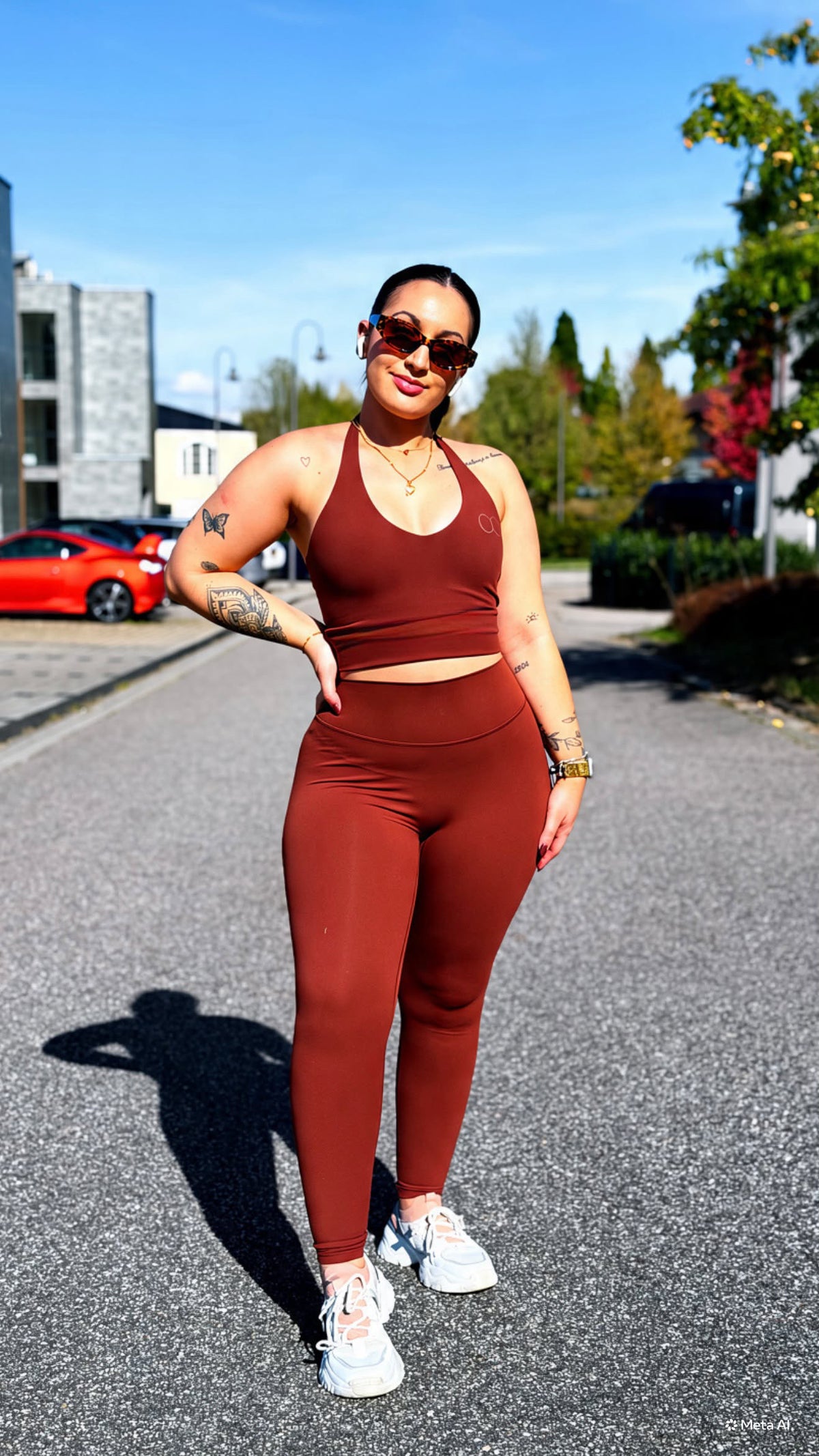Ensemble marron moka
