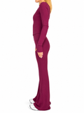 Pantalon flare Bordeaux